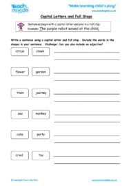 Worksheets for kids - capital-letters-and-full-stops